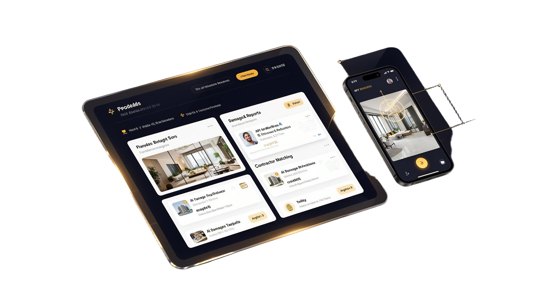 ImmoLink Connect Dashboard – Hausverwaltung, Handwerkervermittlung und KI-Schadenserkennung in einer App
